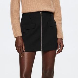 Mango Zip Mini Skirt